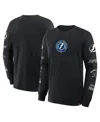 Fanatics Men's Black Tampa Bay Lightning Boxed In Legacy Long Sleeve T-shirt In Black