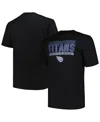 Fanatics Men's Black Tennessee Titans Big Tall Pop T-shirt In Black