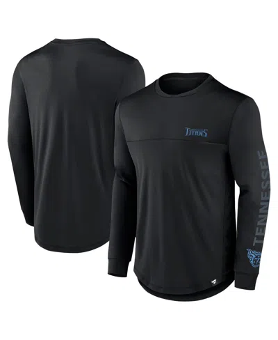 Fanatics Men's Black Tennessee Titans Blackout Long Sleeve T-shirt