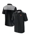 Fanatics Men's Black Texas Longhorns Long Shot Polo In Black,heather Charcoal
