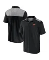 Fanatics Men's Black Texas Longhorns Long Shot Polo In Black,heather Charcoal