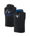 Fanatics Men's Black Toronto Blue Jays Fire Speed Sleeveless Pullover Hoodie In Black