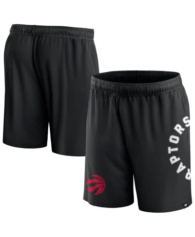 Fanatics Men's Black Toronto Raptors Post Up Mesh Shorts