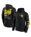 Fanatics Men's Black Utah Jazz Game Time Crossover Pullover Hoodie In Black