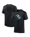 Fanatics Men's Black Utah Mammoth Authentic Pro Rink T-shirt In Black