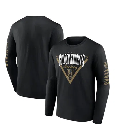 Fanatics Men's Black Vegas Golden Knights Headline Long Sleeve T-shirt