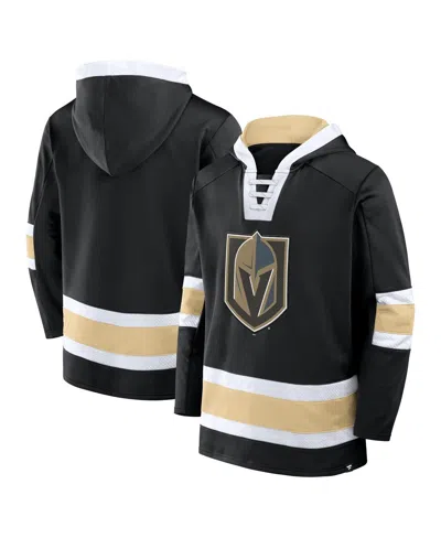 Fanatics Men's Black Vegas Golden Knights Inside Line Fleece Pullover Hoodie