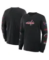Fanatics Men's Black Washington Capitals Boxed In Legacy Long Sleeve T-shirt In Black