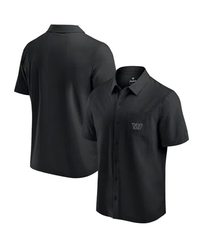 Fanatics Men's Black Washington Commanders Front Office Button-up Shirt