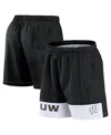 Fanatics Men's Black Wisconsin Badgers Elements Intensity Woven Shorts In Black