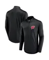 Fanatics Men's Black Wisconsin Badgers Tough Minded Quarter-zip Top In Black