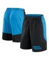 Fanatics Men's Black/blue Carolina Panthers Launch Shorts In Multi