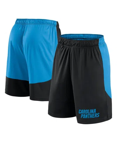 Fanatics Men's Black/blue Carolina Panthers Launch Shorts In Multi