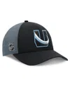 Fanatics Men's Black/charcoal Utah Mammoth Alternate Logo Adjustable Hat