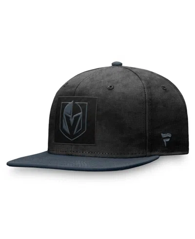 Fanatics Men's Black/charcoal Vegas Golden Knights Authentic Pro Rink Snapback Hat