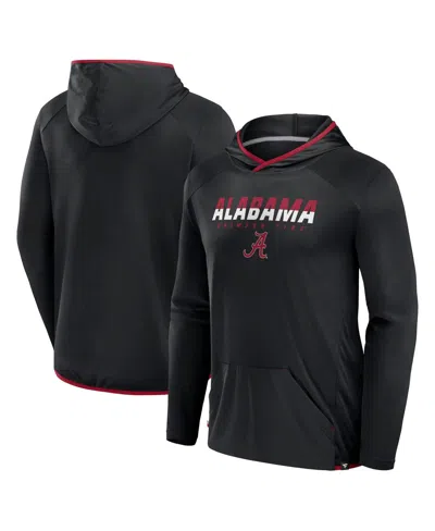 Fanatics Men's Black/crimson Alabama Crimson Tide Transitional Hoodie T-shirt