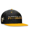 Fanatics Men's Black/gold Pittsburgh Penguins Authentic Pro Rink Two-tone Snapback Hat In Black,gold