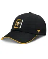 Fanatics Men's Black/gold Pittsburgh Penguins Authentic Pro Ripstop Adjustable Hat