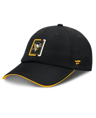 Fanatics Men's Black/gold Pittsburgh Penguins Authentic Pro Ripstop Adjustable Hat In Multi
