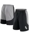 Fanatics Men'sâ Black/gray Miami Marlins Go Hard Shorts In Black,gray