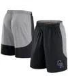 Fanatics Men'sâ Black/gray Miami Marlins Go Hard Shorts In Black,gray