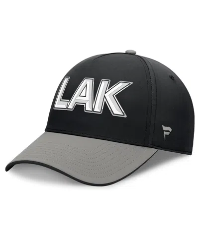 Fanatics Men's Black/gray Los Angeles Kings Authentic Pro Rink Team Code Flex Hat In Multi