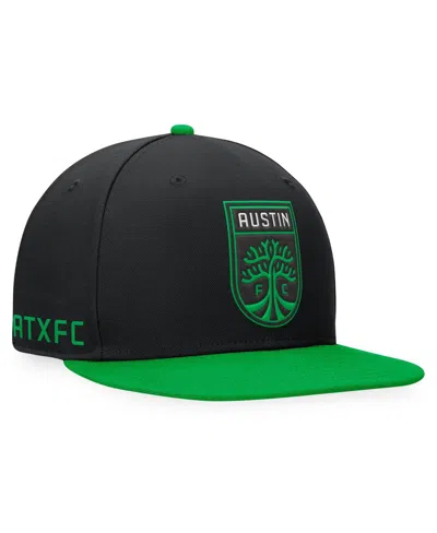 Fanatics Men's Black/green Austin Fc Downtown Snapback Hat In Black,green