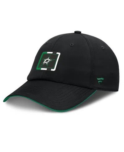 Fanatics Men's Black/green Dallas Stars Authentic Pro Ripstop Adjustable Hat In Black,green
