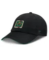 Fanatics Men's Black/green Minnesota Wild Authentic Pro Ripstop Adjustable Hat In Black,green