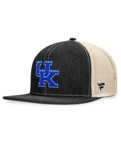 Fanatics Men's Black/natural Kentucky Wildcats Legend Trucker Snapback Hat In Multi