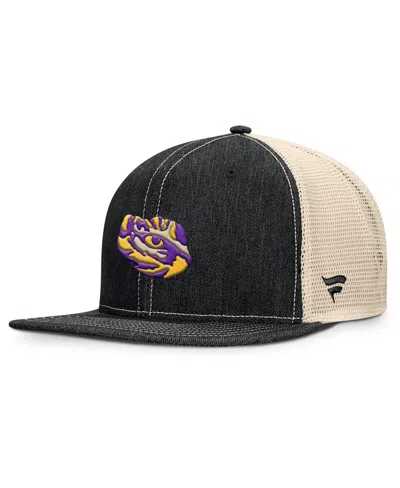 Fanatics Men's Black/natural Lsu Tigers Legend Trucker Snapback Hat In Multi