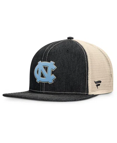 Fanatics Men's Black/natural North Carolina Tar Heels Legend Trucker Snapback Hat In Multi