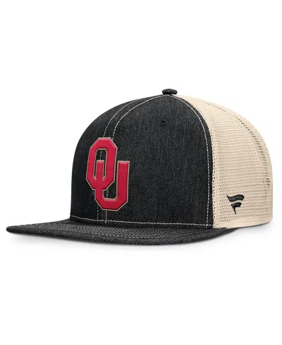 Fanatics Men's Black/natural Oklahoma Sooners Legend Trucker Snapback Hat In Multi