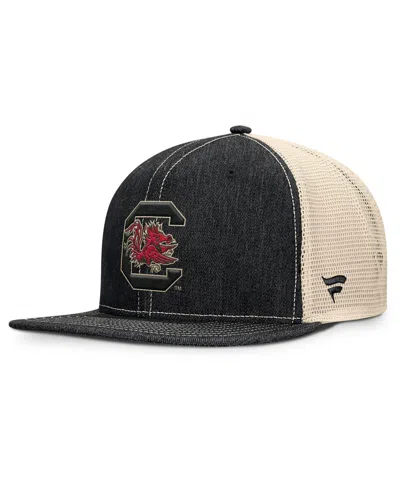Fanatics Men's Black/natural South Carolina Gamecocks Legend Trucker Snapback Hat In Multi