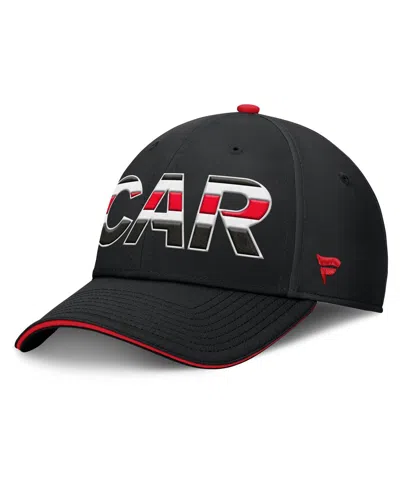 Fanatics Men's Black/red Carolina Hurricanes Authentic Pro Rink Team Code Flex Hat In Black,red