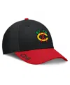 Fanatics Men's Black/red Chicago Blackhawks Authentic Pro Rink Flex Hat In Black,red