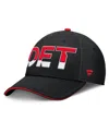 Fanatics Men's Black/red Detroit Red Wings Authentic Pro Rink Team Code Flex Hat In Black,red