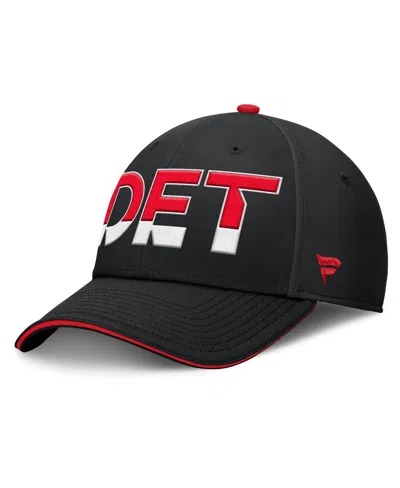 Fanatics Men's Black/red Detroit Red Wings Authentic Pro Rink Team Code Flex Hat In Black,red