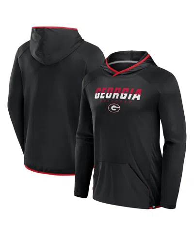 Fanatics Men's Black/red Georgia Bulldogs Transitional Hoodie T-shirt In Black,red