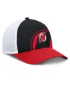 Fanatics Men's Black/red New Jersey Devils Authentic Pro A-frame Rink Adjustable Hat In Black,red