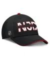 Fanatics Men's Black/red New Jersey Devils Authentic Pro Rink Team Code Flex Hat In Black,red