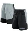 Fanatics Men's Black/silver Las Vegas Raiders Big Tall Launch Shorts In Black,silver