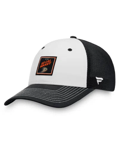 Fanatics Men's Black/white Anaheim Ducks Block Party Snapback Hat