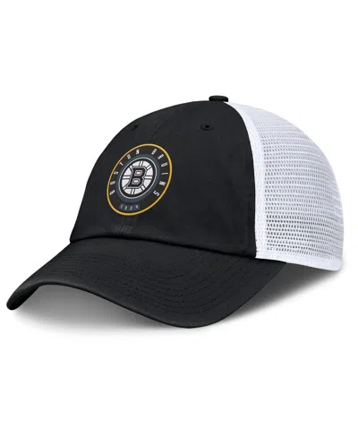 Fanatics Men's Black/white Boston Bruins Averie Trucker Adjustable Hat In Multi