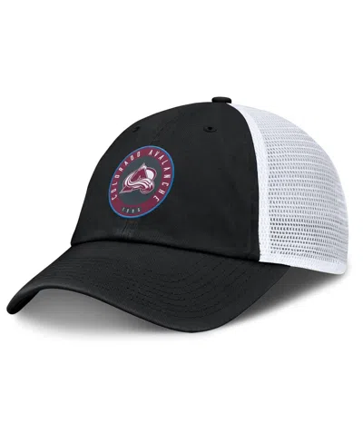Fanatics Men's Black/white Colorado Avalanche Averie Trucker Adjustable Hat In Multi