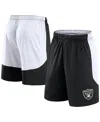Fanatics Men's Black/white Las Vegas Raiders Go Hard Shorts In Black,white