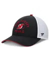 Fanatics Men's Black/white New Jersey Devils Authentic Pro Rink Trucker Hat In Black,white