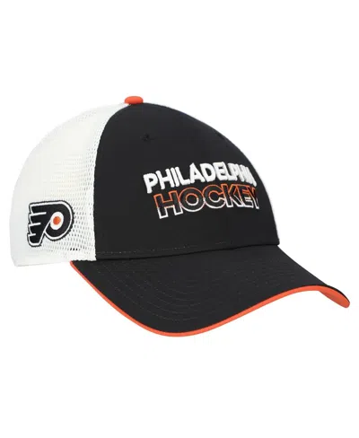 Fanatics Men's Black/white Philadelphia Flyers Adjustable Meshback Hat In Multi