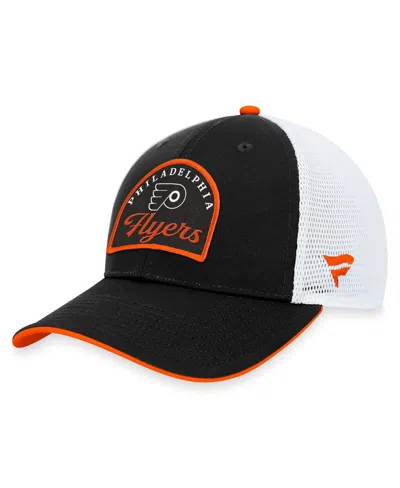 Fanatics Men's Black/white Philadelphia Flyers Fundamental Adjustable Hat In Multi
