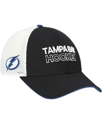 Fanatics Men's Black/white Tampa Bay Lightning Authentic Pro Rink Alternate Trucker Adjustable Hat In Multi